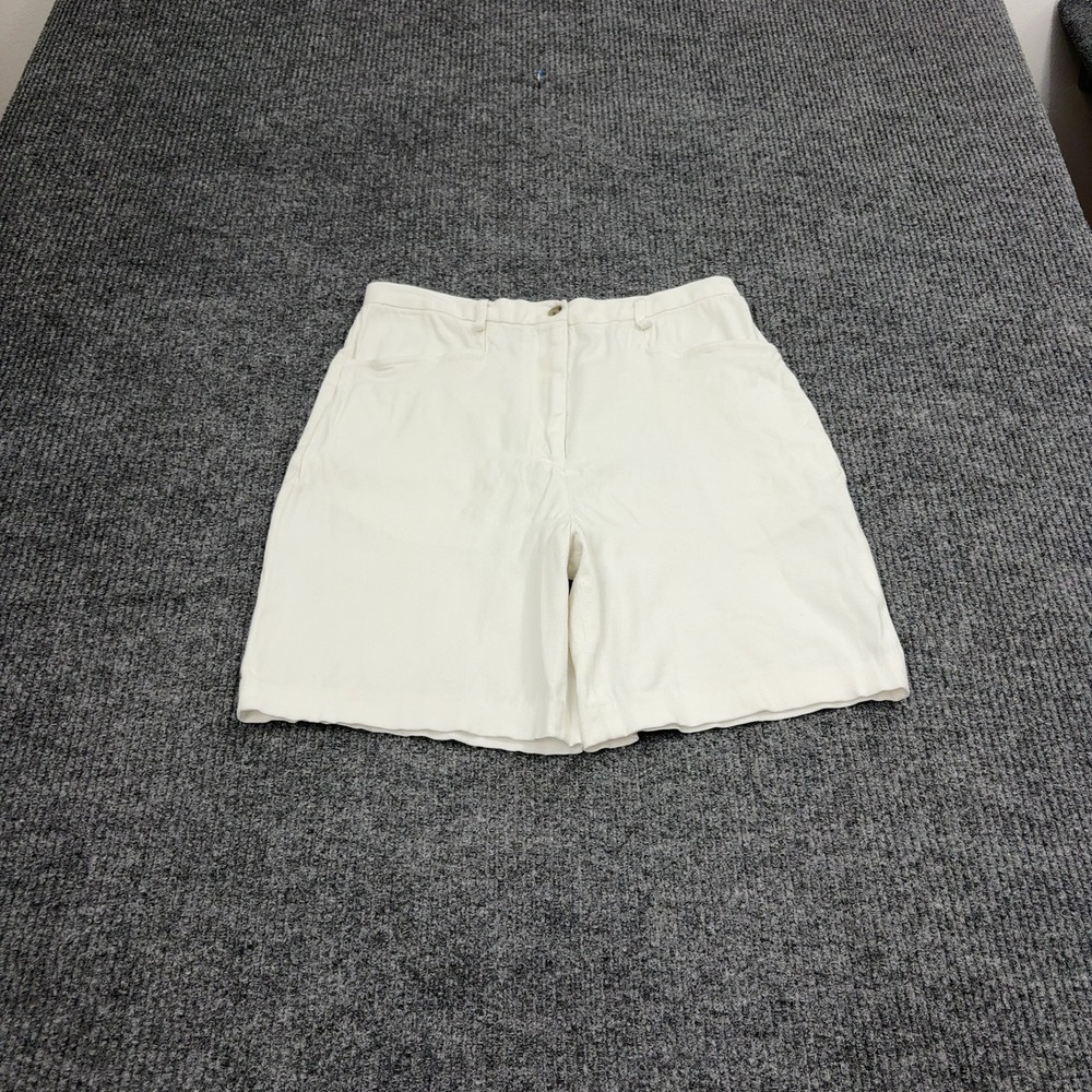 Vintage Cambridge Clothing Co Shorts Womens 12 White Cotton Lycra High Rise Prep